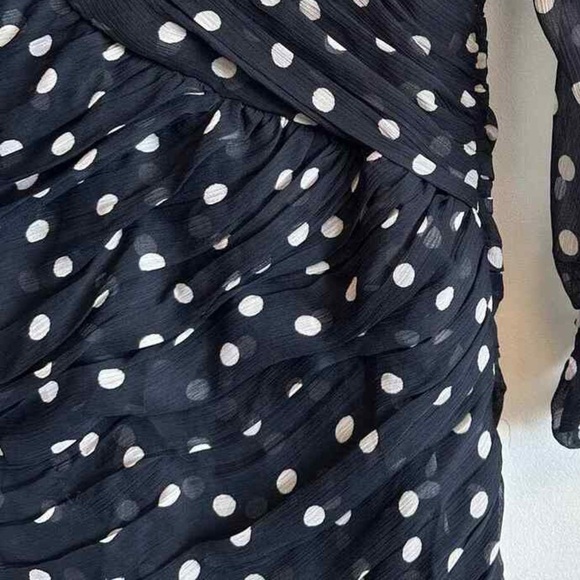 🌹NWT. Zara Black Polka Dots Mini Dress. Size S. - Picture 8 of 12